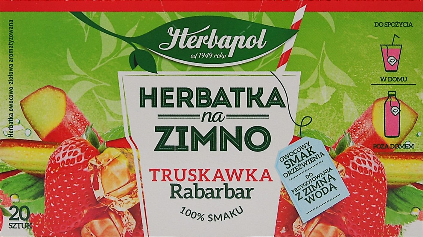 Jordbær og Rabarber - Kold te