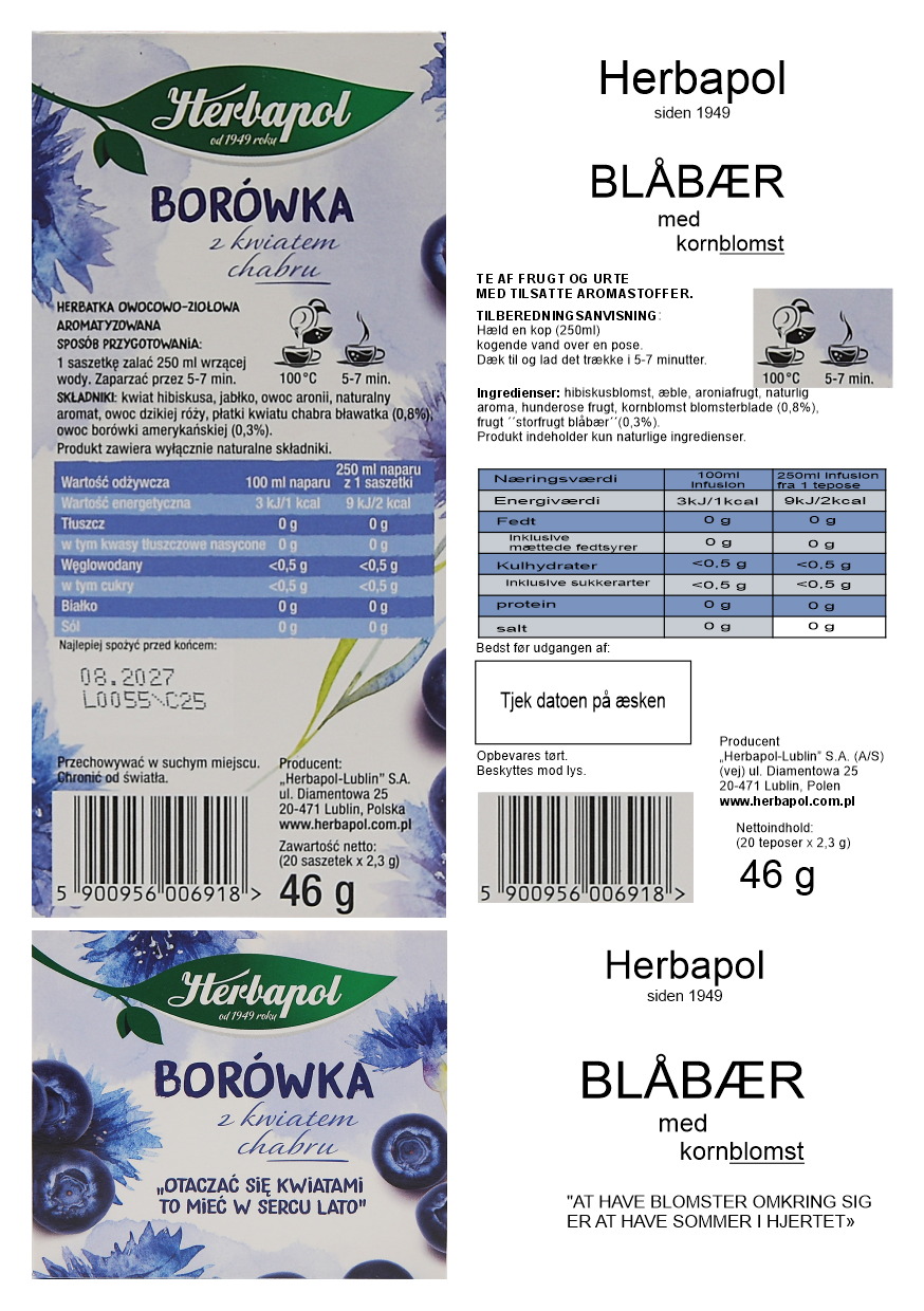 Herbapol Blåbær med Kornbloms te