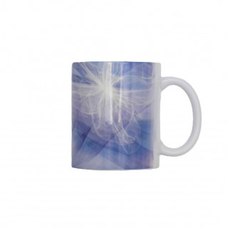 Blue silk waves cup. 330 ml