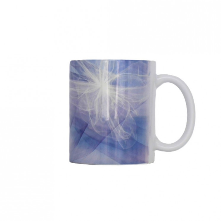 Blue silk waves cup. 330 ml