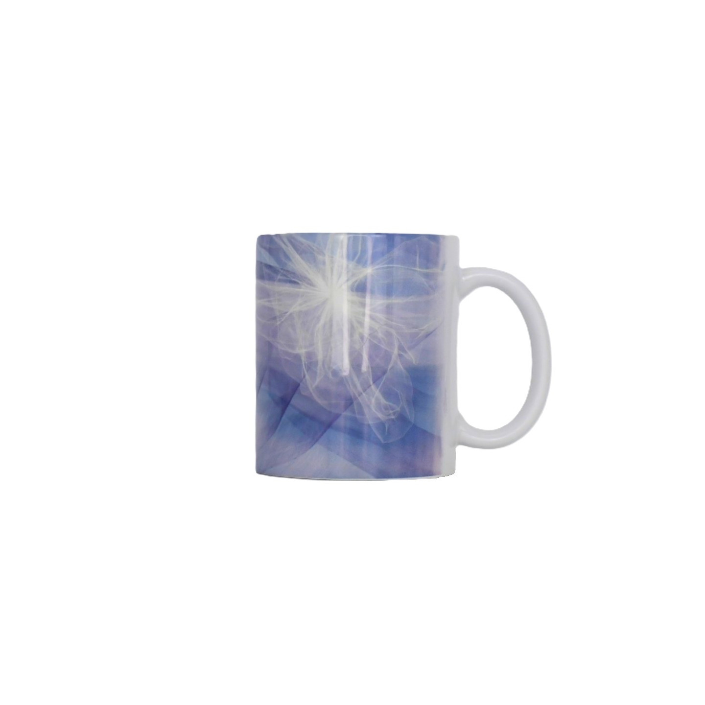 Blue silk waves cup. 330 ml