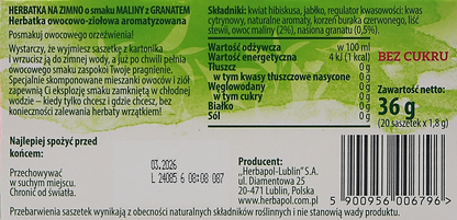 Hindbær og Granatæble - Kold te