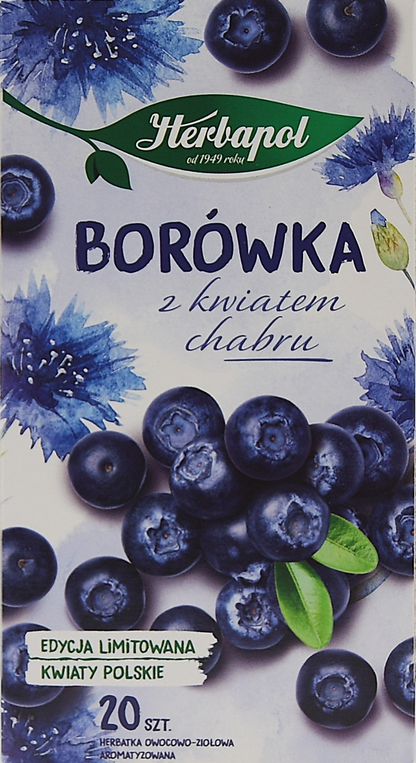 Blåbær med kornbloms te