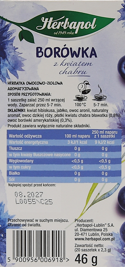 Blåbær med kornbloms te