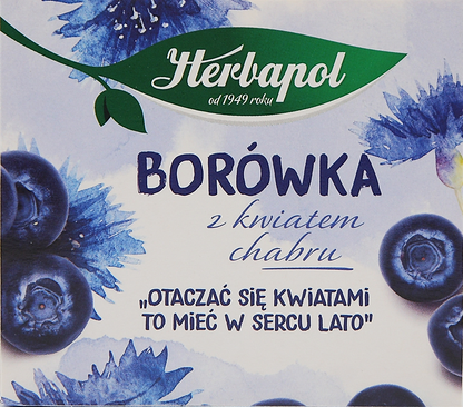 Blåbær med kornbloms te