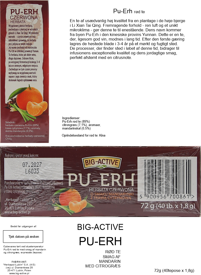 Pu-Erh mandarin og citrongræs