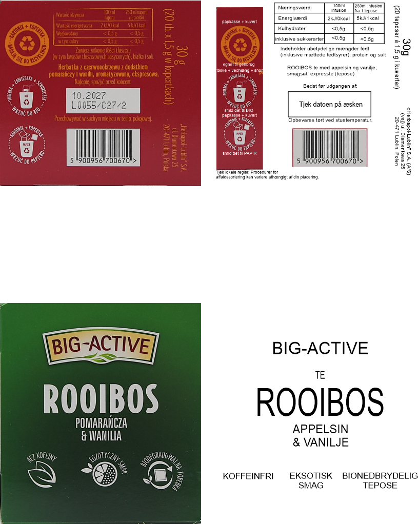 Rooibos appelsin & vanilje te