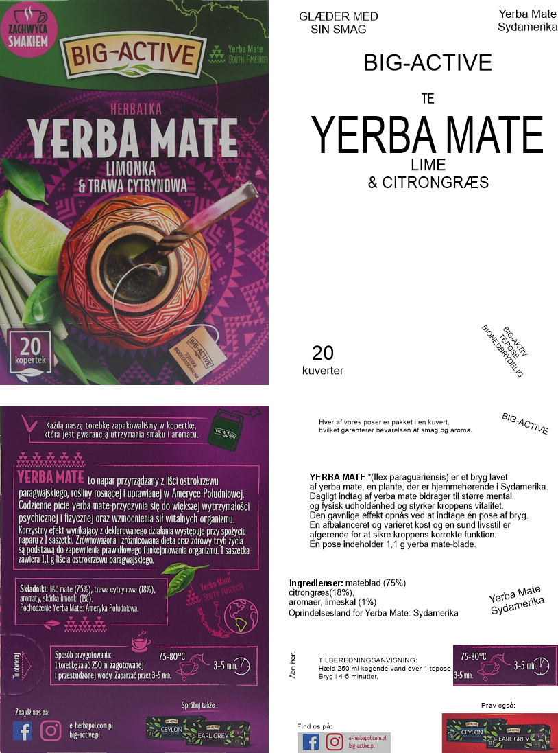 Yerba Mate lime og citrongræs