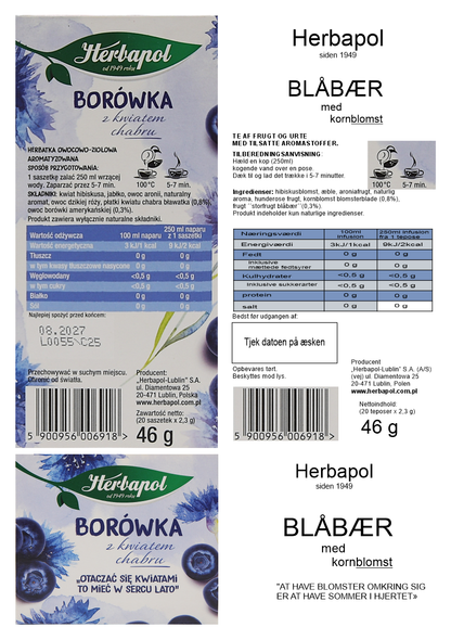 Herbapol Blåbær med Kornbloms te