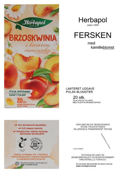Herbapol Fersken med Kamilleblomst te