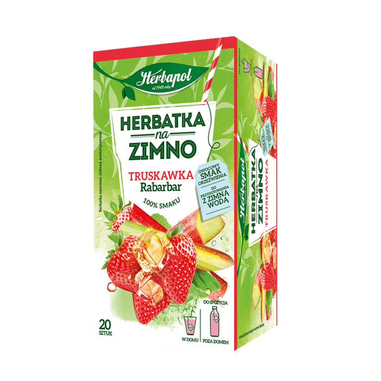 Jordbær og Rabarber - Kold te