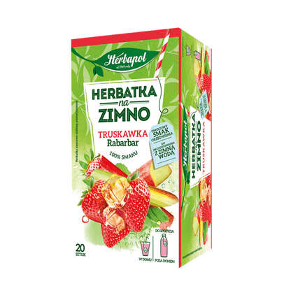 Jordbær og Rabarber - Kold te