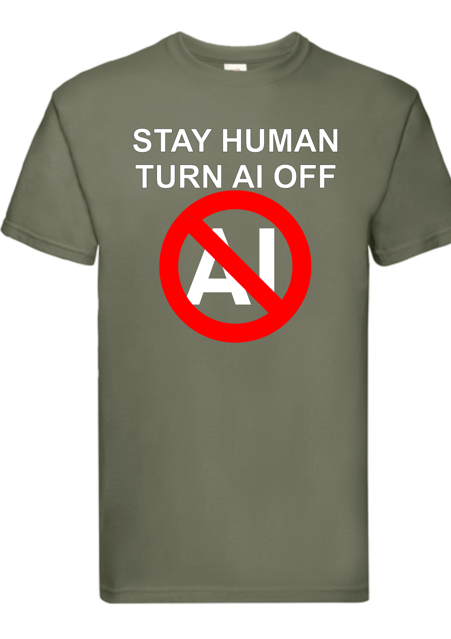 T-shirt Stay human. Havy cotton. 100% bomuld.