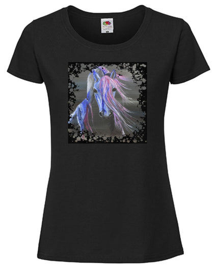 T-shirt Heste. Havy cotton. 100% bomuld.