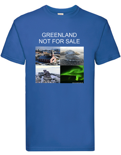 T-shirt Greenland Not For Sale havy cotton. 100% bomuld. Royal blue.