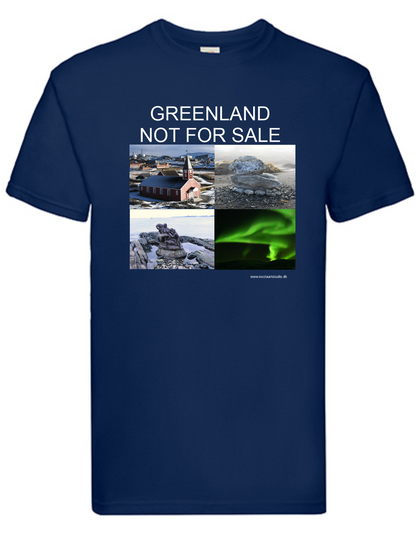 T-shirt Greenland Not For Sale havy cotton. 100% bomuld. Navy.